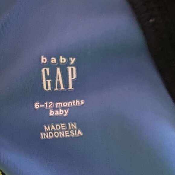 Baby Gap One Piece Blue Turtle Rash Guard 6-12 Months - Picture 2 of 6